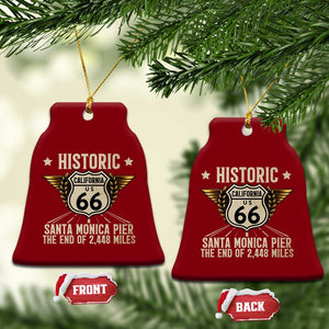 Route Highway 66 Historic California Santa Monica Pier Ceramic Ornament TS14 Print Your Wear