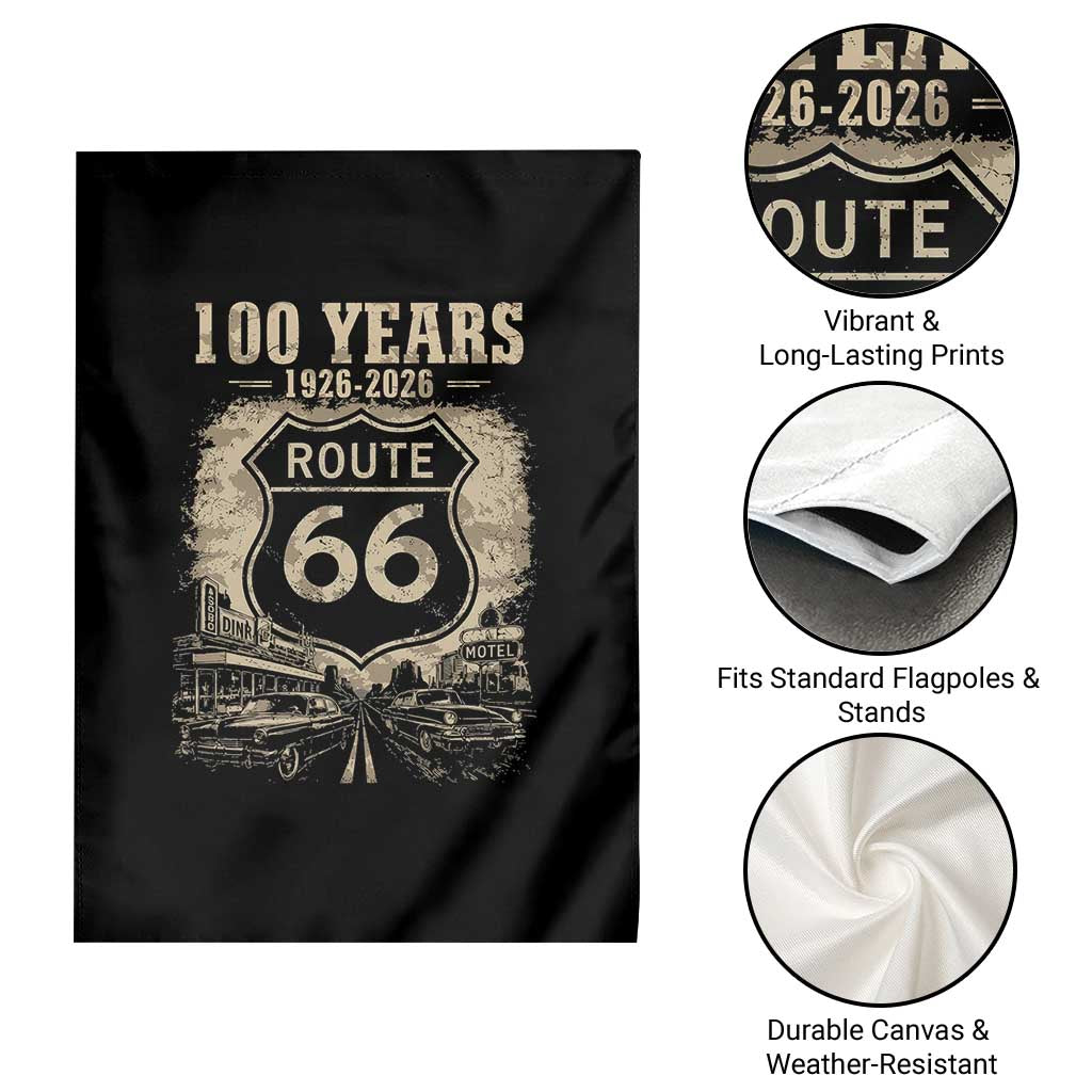 Route Highway 66 100 Year Centennial Anniversary Souvenir Garden Flag TS14 Print Your Wear