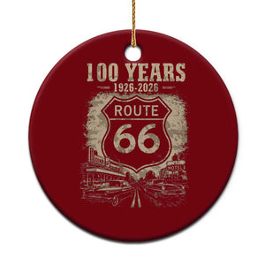 Route Highway 66 100 Year Centennial Anniversary Souvenir Ceramic Ornament TS14 1pc Red Print Your Wear