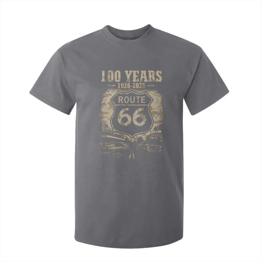 Route Highway 66 100 Year Centennial Anniversary Souvenir T Shirt For Kid TS14 Charcoal Print Your Wear