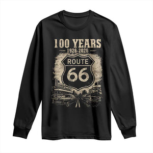 Route Highway 66 100 Year Centennial Anniversary Souvenir Long Sleeve Shirt TS14 Black Print Your Wear