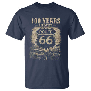 Route Highway 66 100 Year Centennial Anniversary Souvenir T Shirt TS14 Navy Print Your Wear