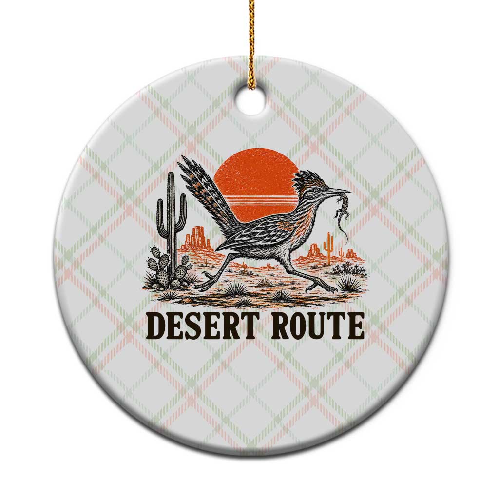 Arizona Roadrunner Bird Desert Landscape Cactus Ceramic Ornament TS14 1pc Christmas Plaid Print Your Wear