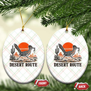 Arizona Roadrunner Bird Desert Landscape Cactus Ceramic Ornament TS14 Print Your Wear