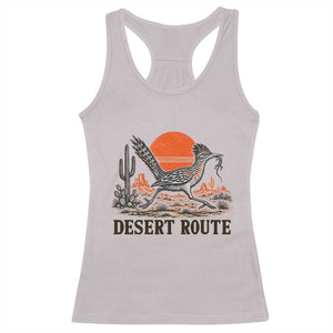 Arizona Roadrunner Bird Desert Landscape Cactus Racerback Tank Top TS14 Ice Gray Print Your Wear