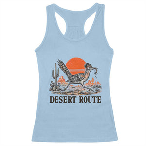 Arizona Roadrunner Bird Desert Landscape Cactus Racerback Tank Top TS14 Light Blue Print Your Wear