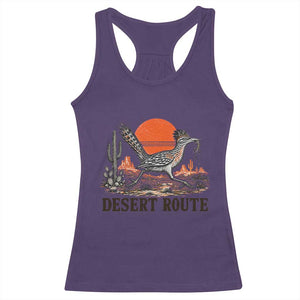Arizona Roadrunner Bird Desert Landscape Cactus Racerback Tank Top TS14 Purple Print Your Wear