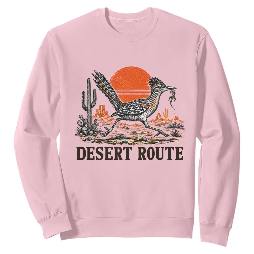 Arizona Roadrunner Bird Desert Landscape Cactus Sweatshirt TS14 Light Pink Print Your Wear