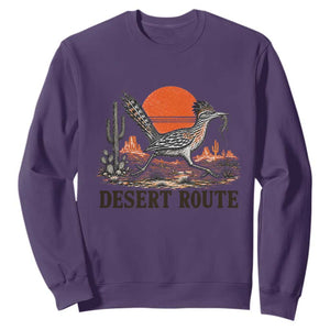 Arizona Roadrunner Bird Desert Landscape Cactus Sweatshirt TS14 Purple Print Your Wear