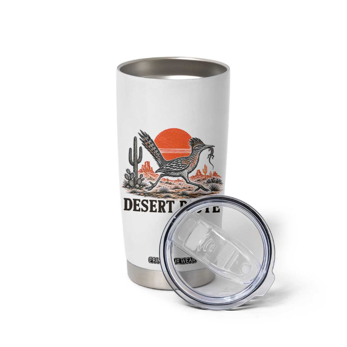 Arizona Roadrunner Bird Desert Landscape Cactus Tumbler Cup TS14 Print Your Wear