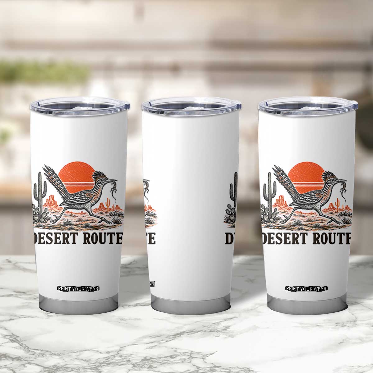 Arizona Roadrunner Bird Desert Landscape Cactus Tumbler Cup TS14 Print Your Wear
