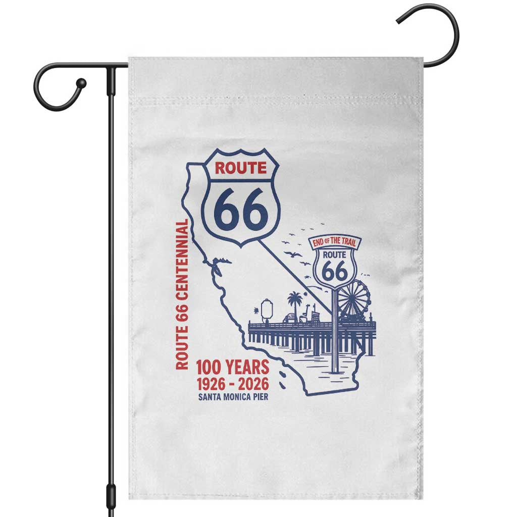 Route Highway 66 Santa Monica End of the Trail Garden Flag California Road Trip Travel 100th Anniversary 2026
