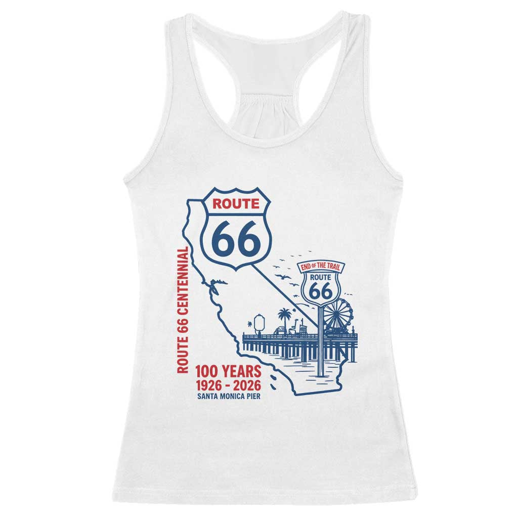 Route Highway 66 Santa Monica End of the Trail Racerback Tank Top California Road Trip Travel 100th Anniversary 2026