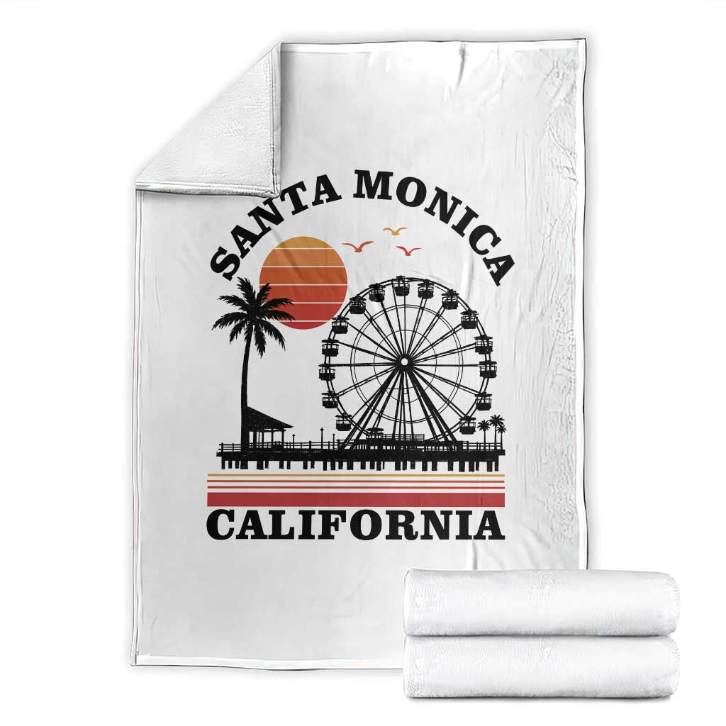 Santa Monica California CA Pier Throw Blanket California Sunset Beach Souvenir Travel