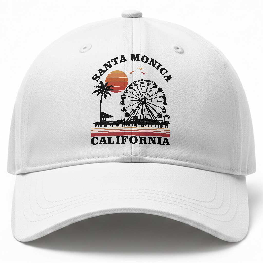 Santa Monica California CA Pier Baseball Cap California Sunset Beach Souvenir Travel