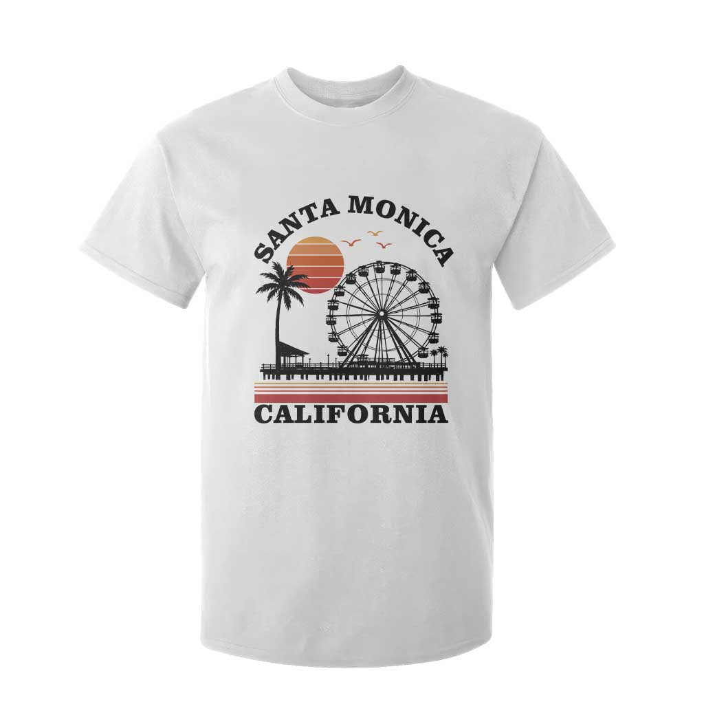 Santa Monica California CA Pier T Shirt For Kid California Sunset Beach Souvenir Travel