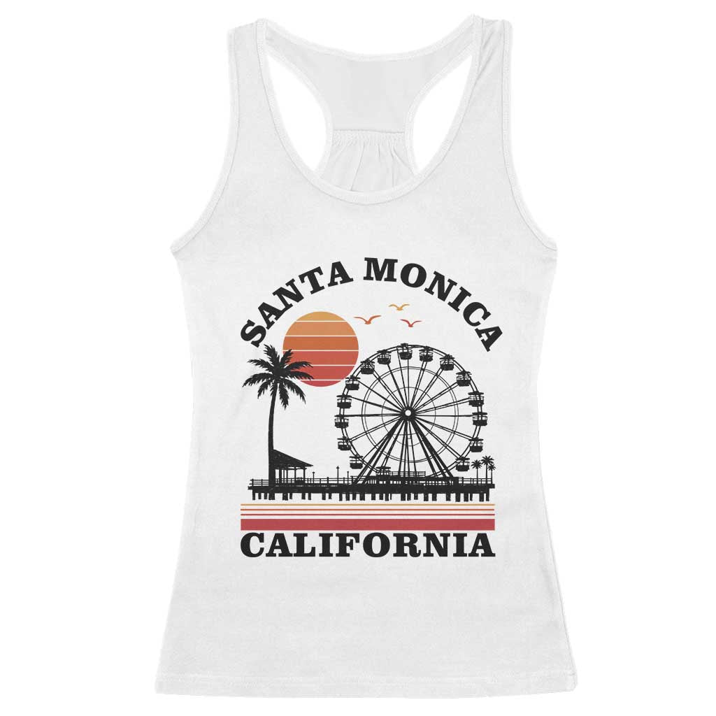 Santa Monica California CA Pier Racerback Tank Top California Sunset Beach Souvenir Travel