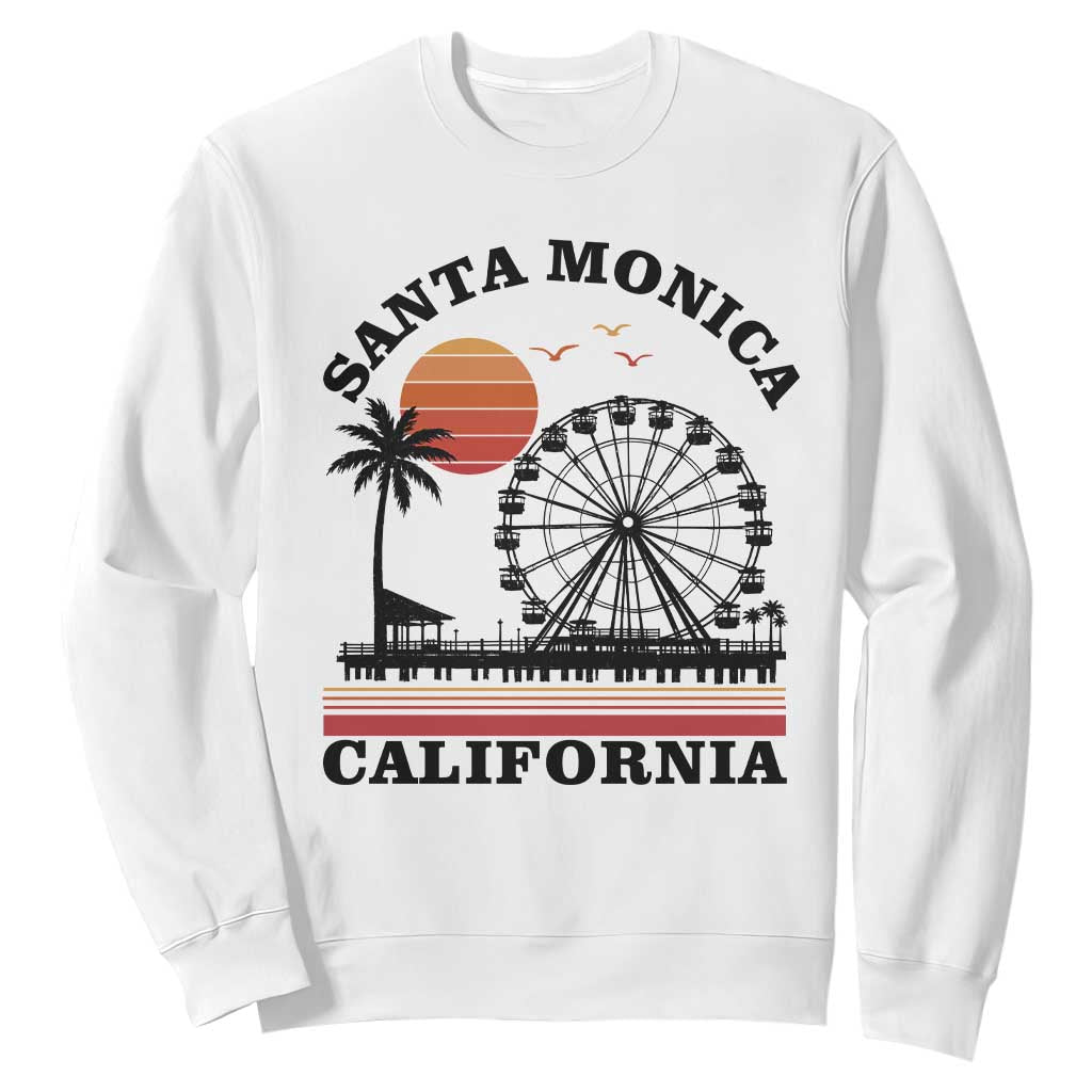 Santa Monica California CA Pier Sweatshirt California Sunset Beach Souvenir Travel
