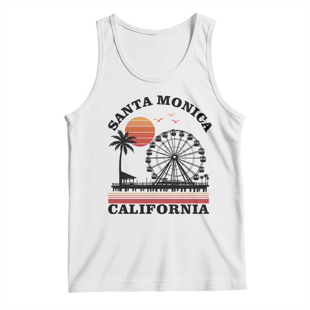 Santa Monica California CA Pier Tank Top California Sunset Beach Souvenir Travel