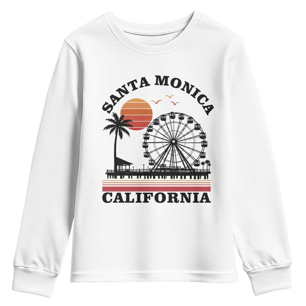 Santa Monica California CA Pier Youth Sweatshirt California Sunset Beach Souvenir Travel