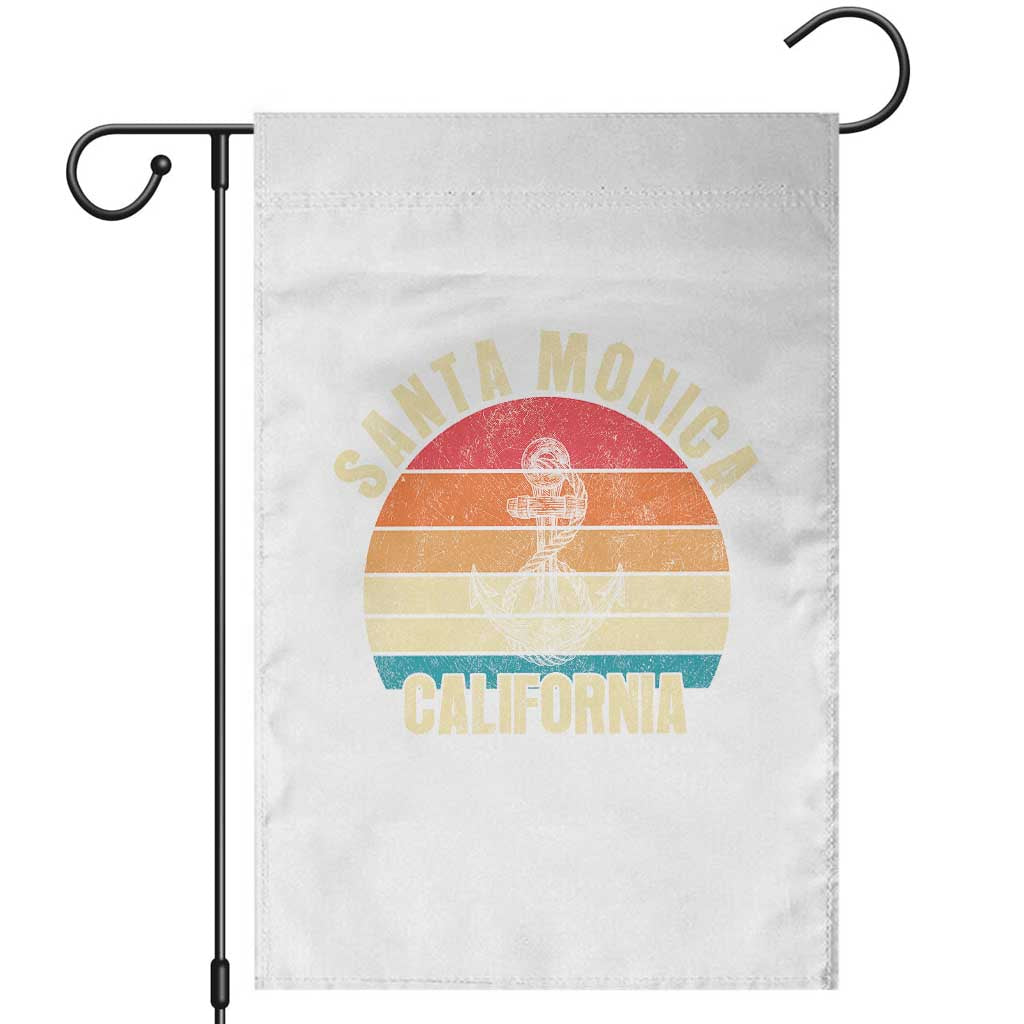Santa Monica CA California Sunset Beach Souvenir Travel Garden Flag