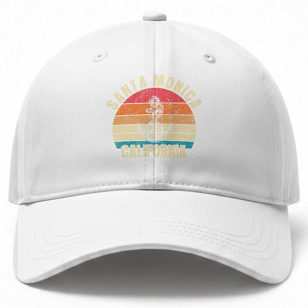Santa Monica CA California Sunset Beach Souvenir Travel Baseball Cap