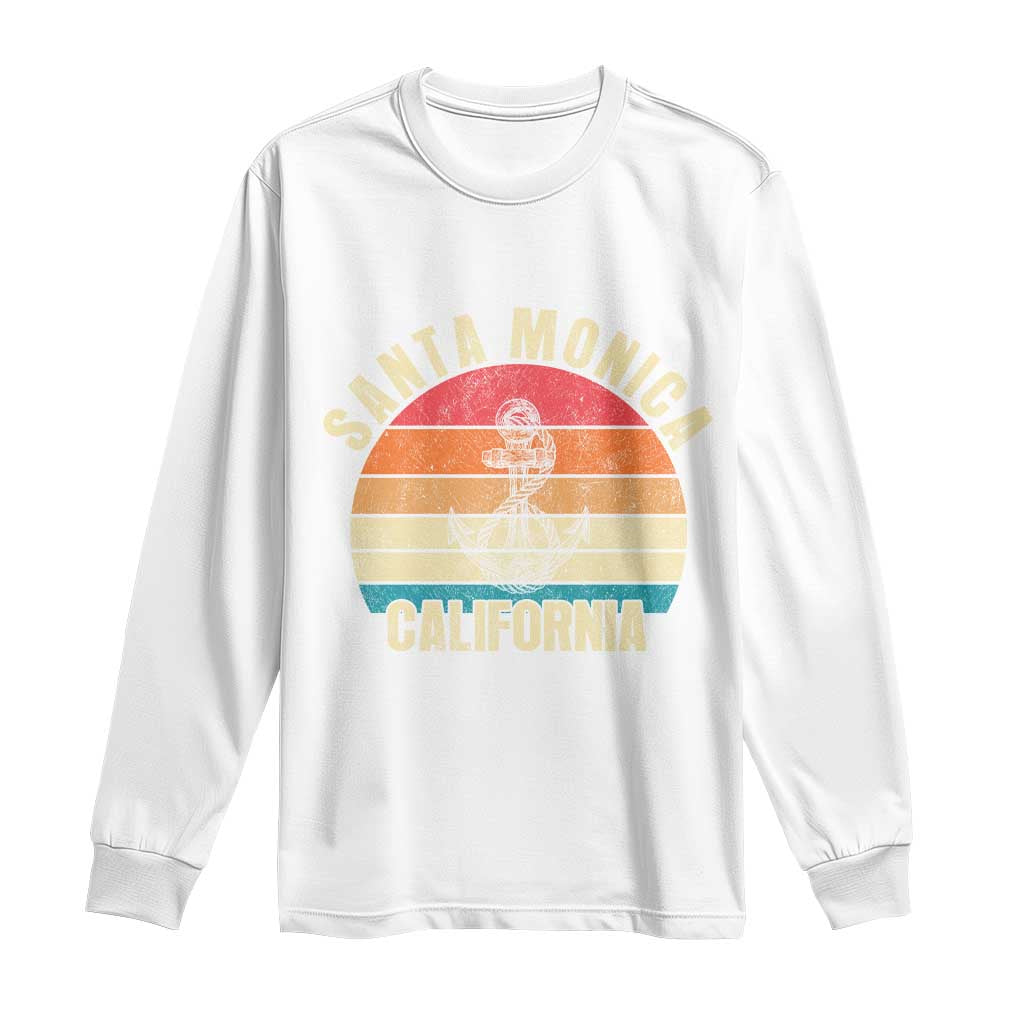 Santa Monica CA California Sunset Beach Souvenir Travel Long Sleeve Shirt