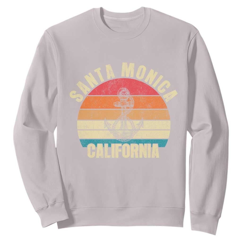 Santa Monica CA California Sunset Beach Souvenir Travel Sweatshirt