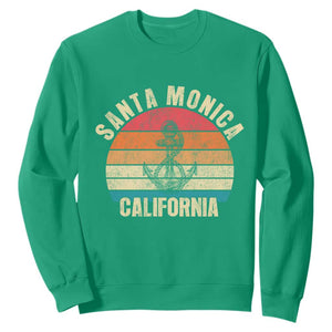 Santa Monica CA California Sunset Beach Souvenir Travel Sweatshirt