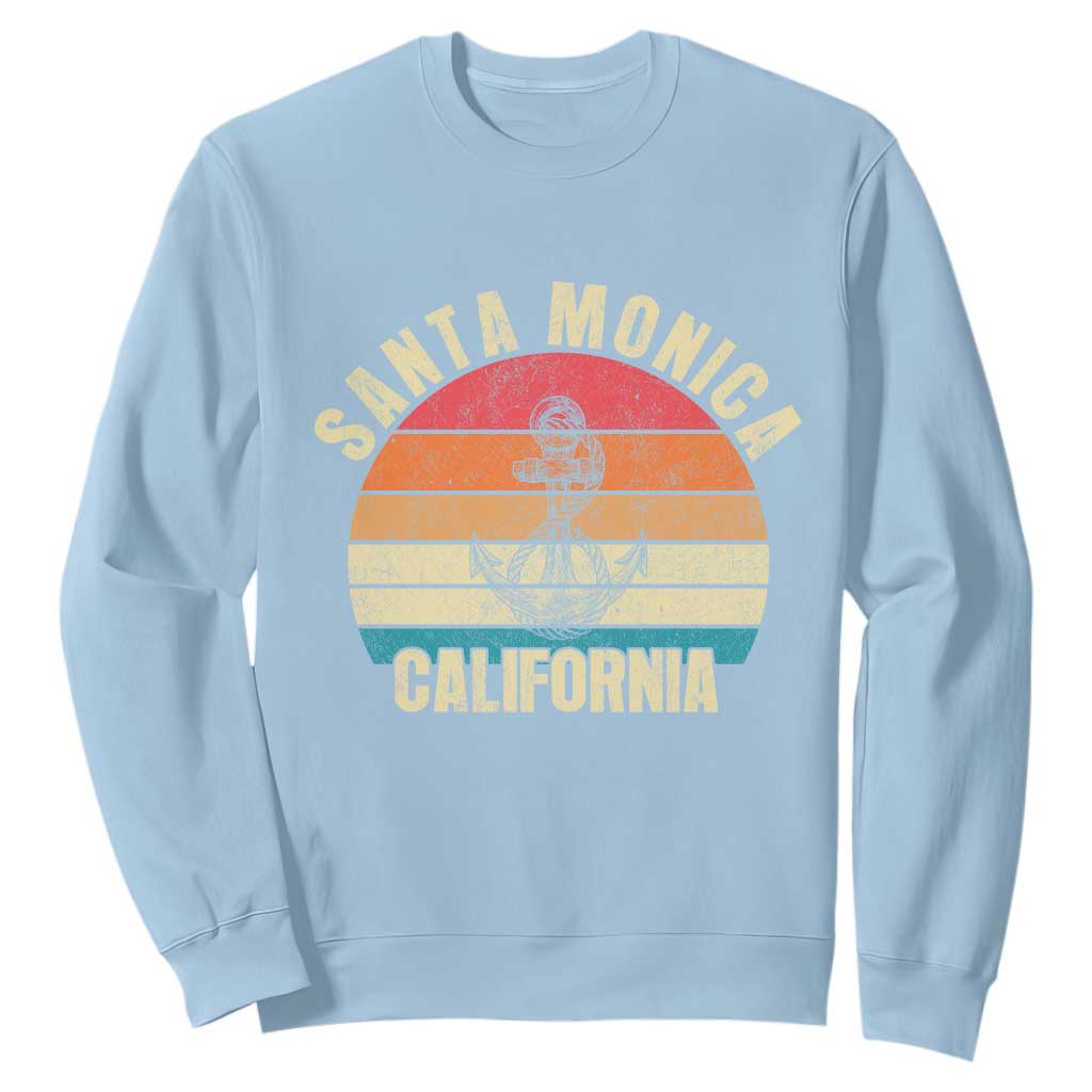 Santa Monica CA California Sunset Beach Souvenir Travel Sweatshirt