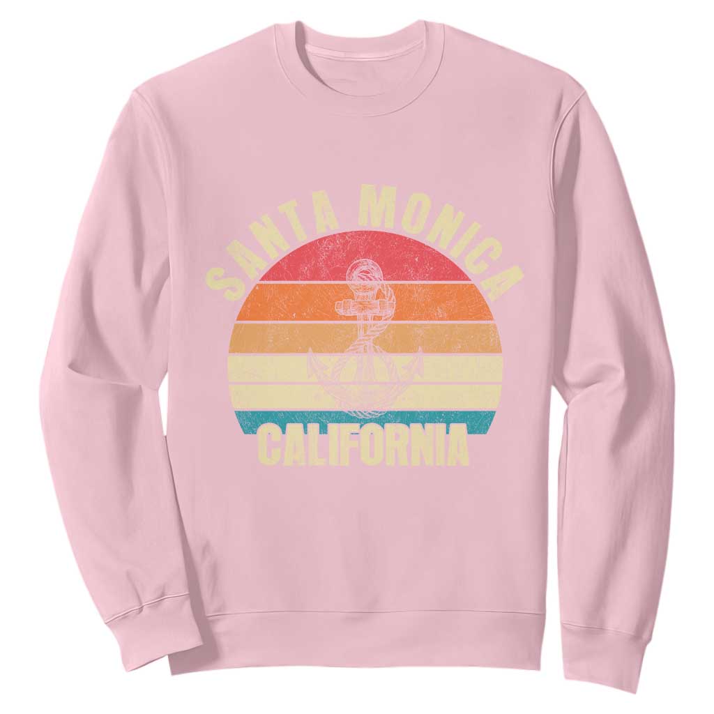 Santa Monica CA California Sunset Beach Souvenir Travel Sweatshirt