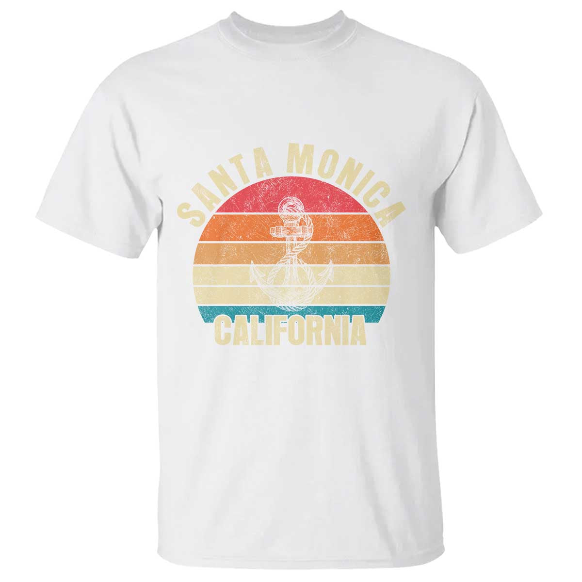 Santa Monica CA California Sunset Beach Souvenir Travel T Shirt