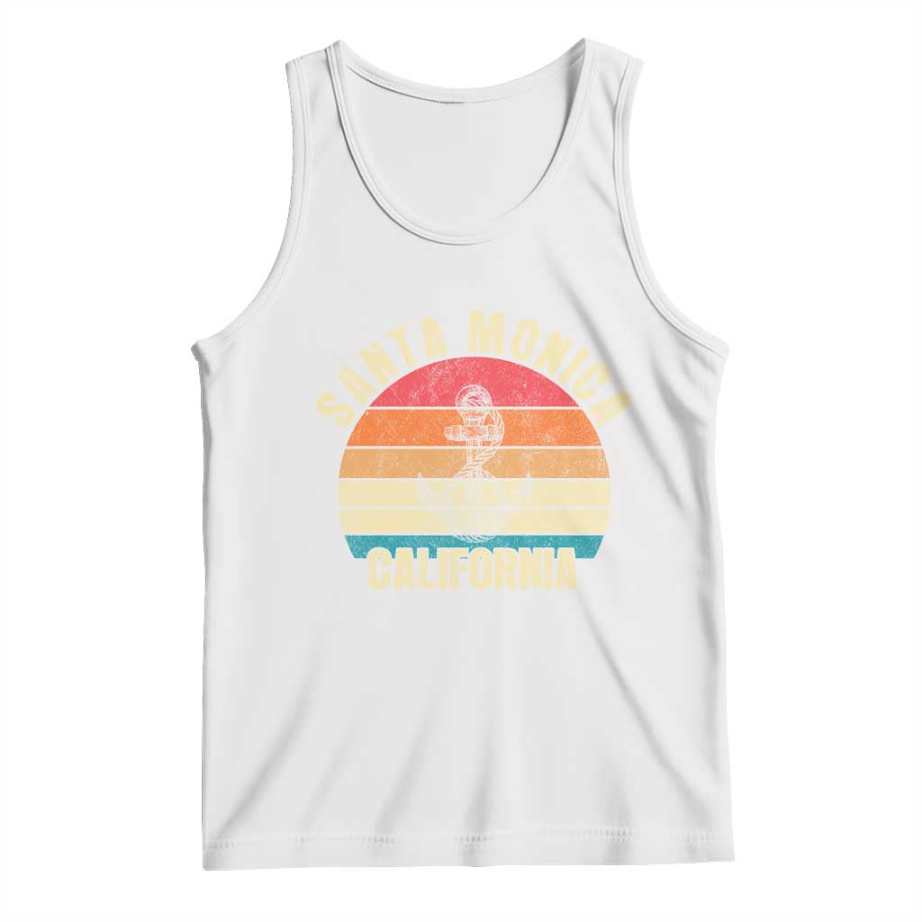 Santa Monica CA California Sunset Beach Souvenir Travel Tank Top