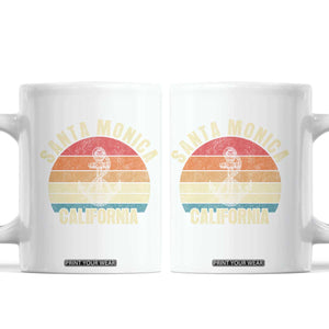 Santa Monica CA California Sunset Beach Souvenir Travel Coffee Mug