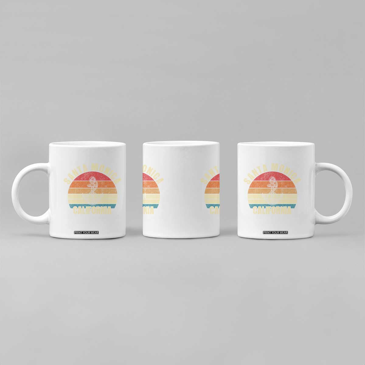 Santa Monica CA California Sunset Beach Souvenir Travel Coffee Mug