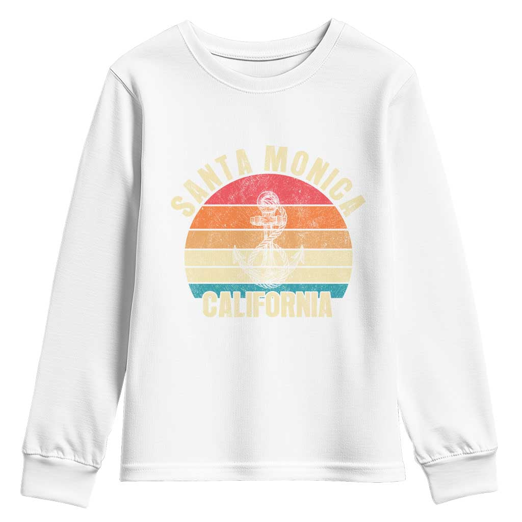 Santa Monica CA California Sunset Beach Souvenir Travel Youth Sweatshirt