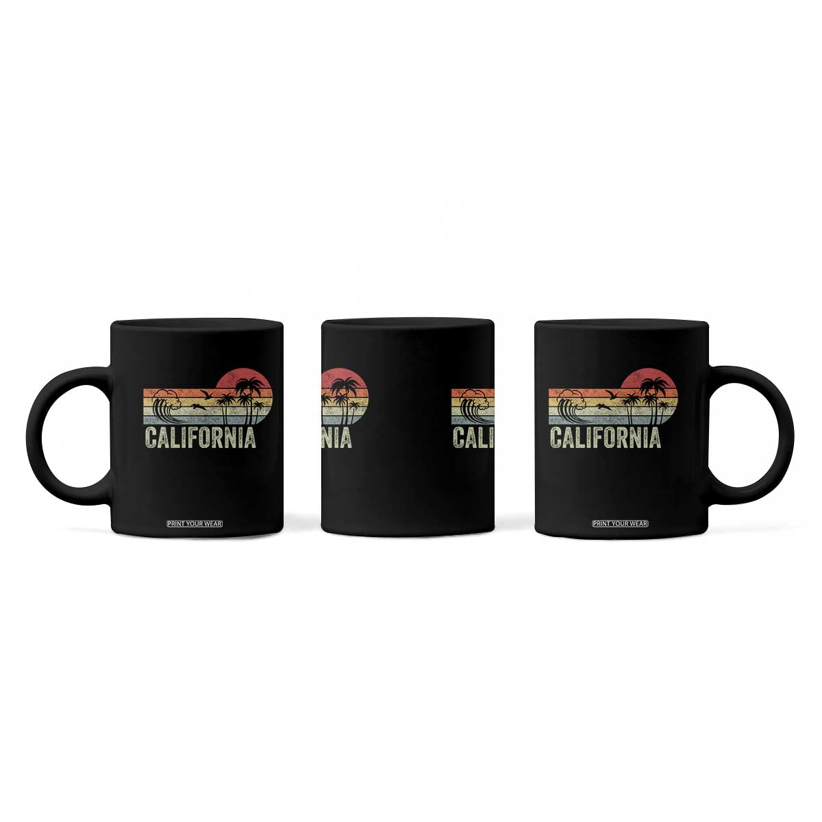 Retro California Beach Shirt, Vintage Cali Sunset Tee Coffee Mug TS14 Print Your Wear