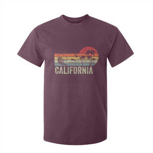 Retro California Beach Shirt, Vintage Cali Sunset Tee T Shirt For Kid TS14 Maroon Print Your Wear