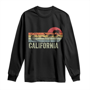 Retro California Beach Shirt, Vintage Cali Sunset Tee Long Sleeve Shirt TS14 Black Print Your Wear