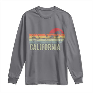 Retro California Beach Shirt, Vintage Cali Sunset Tee Long Sleeve Shirt TS14 Charcoal Print Your Wear