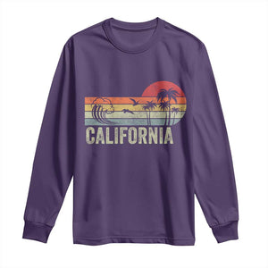 Retro California Beach Shirt, Vintage Cali Sunset Tee Long Sleeve Shirt TS14 Purple Print Your Wear