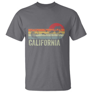 Retro California Beach Shirt, Vintage Cali Sunset Tee T Shirt TS14 Charcoal Print Your Wear