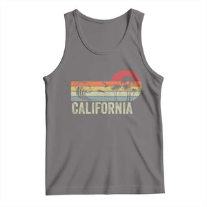 Retro California Beach Shirt, Vintage Cali Sunset Tee Tank Top TS14 Deep Heather Print Your Wear