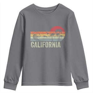 Retro California Beach Shirt, Vintage Cali Sunset Tee Youth Sweatshirt TS14 Charcoal Print Your Wear
