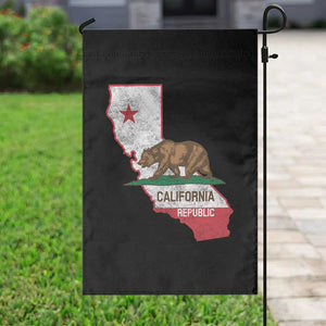 California Republic Cali Map Flag Distressed Style Garden Flag TS14 Print Your Wear