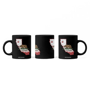 California Republic Cali Map Flag Distressed Style Coffee Mug TS14 Print Your Wear