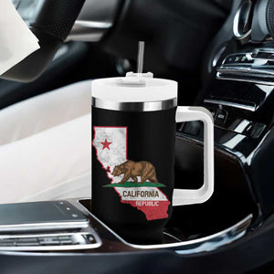 California Republic Cali Map Flag Distressed Style Tumbler With Handle TS14 Print Your Wear