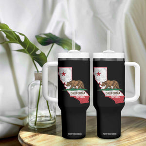 California Republic Cali Map Flag Distressed Style Tumbler With Handle TS14 Print Your Wear
