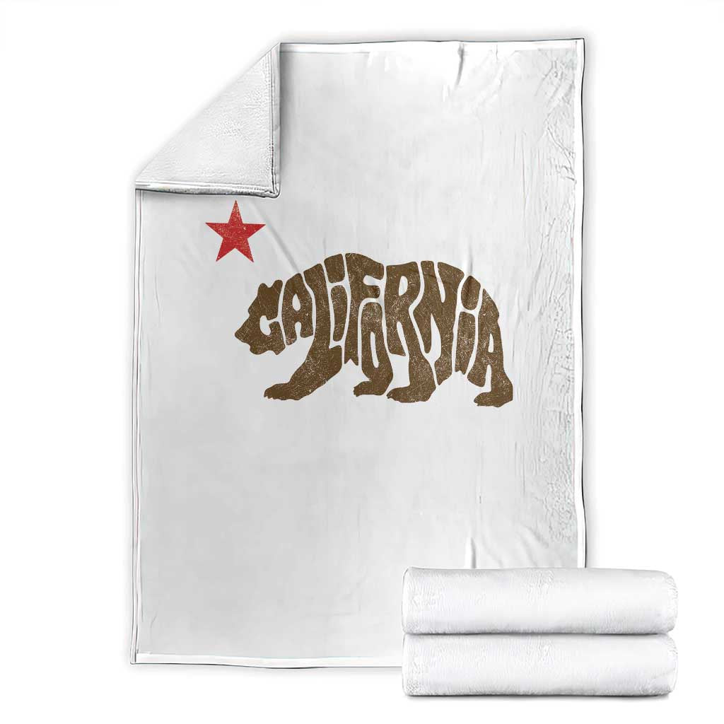 California The Golden State Bear Flag San Francisco Throw Blanket
