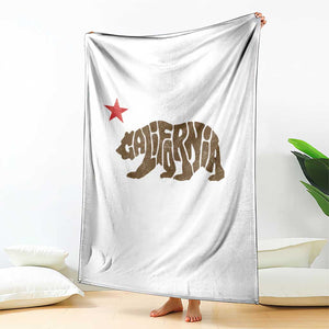 California The Golden State Bear Flag San Francisco Throw Blanket